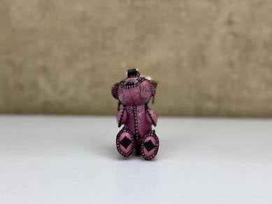 MCM Visetos Pattern Bear Keychain Charm