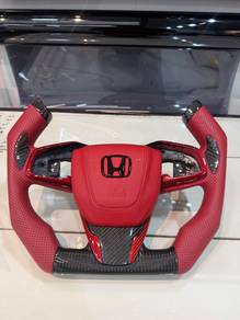 Steering Wheel Honda Civic Custom Carbon Fiber Red