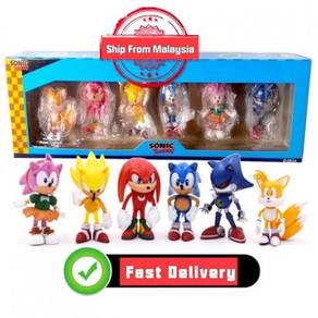 6Pcs/Set Box Sonic Figures Toy Pvc Toy Shadow