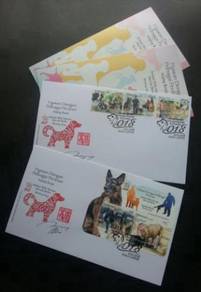First Day Cover Working Dog Pair Malaysia 2018