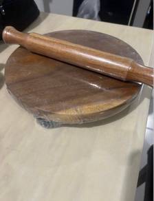 Solid Heavy Wood 1 Chapatti maker set