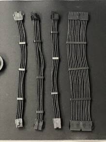 Set Kabel Penyambung PSU Beranyam Hitam (Black Sle