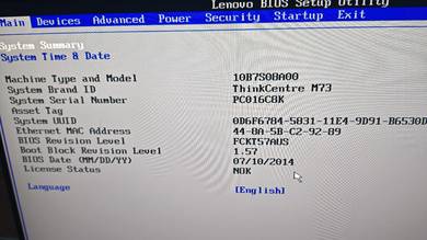 Lenovo thinkcentre m73 desktop pc
