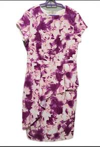 Isetan Cultivation Basic Office Wear Purple Dress