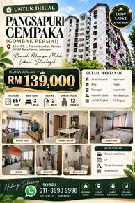 Apartment For Sale in Pangsapuri Cempaka (Gombak Permai)