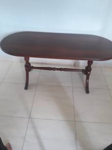 Authentic  British Burr Yew Wood Oval Coffee Table