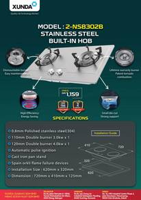 Stainless Steel Built-In Hob (2-NS8302B)