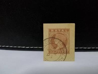1885 Natal Stamp Queen Victoria Post card cut out