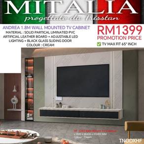 Quality 1.8m Wall Mounted TV Cabinet | TV Rack