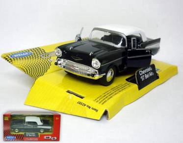 Chevrolet '57 bel air 1/38 classic car - black