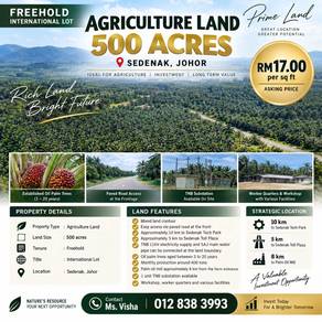 Mixed Development Land in Sedenak, JHR