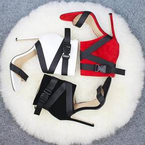 Black white red party high heels 11.5cm RBH0290