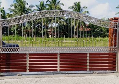 pintu pagar stainless steel