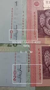 Malaysia & Thailand Rm10 Baht20 Rm1 #309-SFE1-1A42