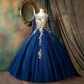 Long sleeve wedding bridal prom dress gown RB2312