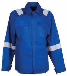 Worker Jacket with Reflector Strip Royal Blue