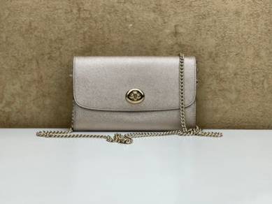 Coach 22828 Chain Crossbody In Metallic