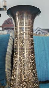 Pair of Authentic Handcrafted Pakistani Brass Vase