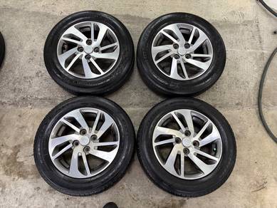 Rim original myvi icon 14 inch tayar 80%