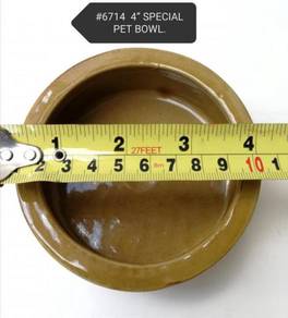 Clay Ceramic Pet Food Water Bowl 6714 4inch Smooth