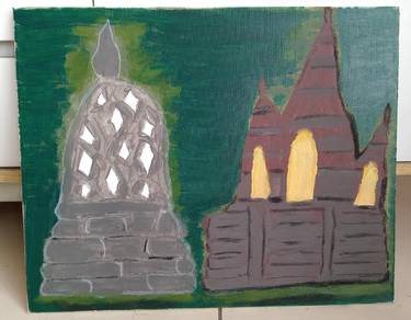 Painting Angkor Wat N Borubudur