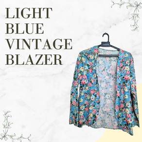 Light Blue Vintage Woman Blazer