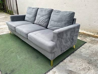 YC52F Kerusi 3 Seater Sofa Fabric Grey