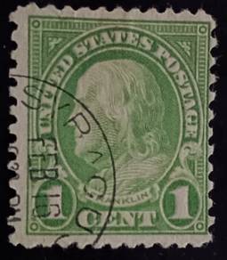 RARE 1 Cent Franklin Stamp