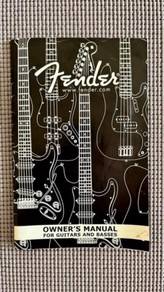 Genuine Fender USA 2002 Owners Manual For Guitars
