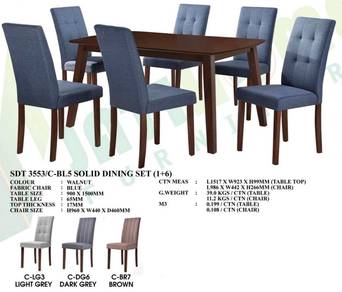 6 Seaters Dining Set DS3553
