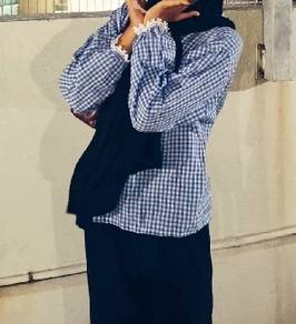 baju lengan bunga 