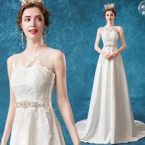 White evening wedding bridal dress gown RB2036