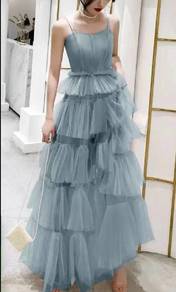 layered evening dress