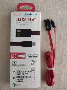 SKYBLUE Ultra Flat Micro Usb Data Cable (1M) (NEW)