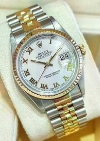Pre-Owned Rolex Datejust 16233 Two Tone Jubilee Wh