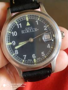 Vintage swiss made military automatic watch
