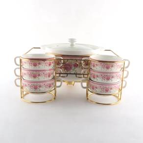 HIG -15PCS Porcelain Soup Set