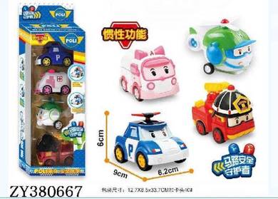 Robocar Poli 4-in-1 Car Pullback Car