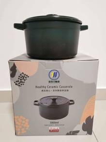 Healthy Ceramic Casserole Pot 3L (Green)