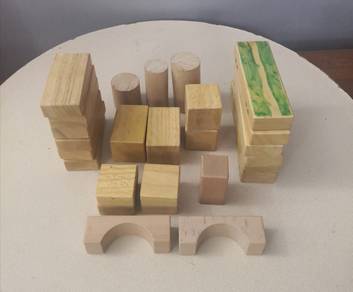 Wooden building blocks 26 pcs