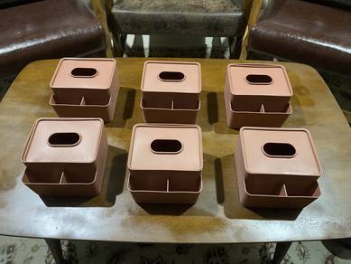 TEMPAT TISU SET 6 UNIT - Coklat 🤎✨