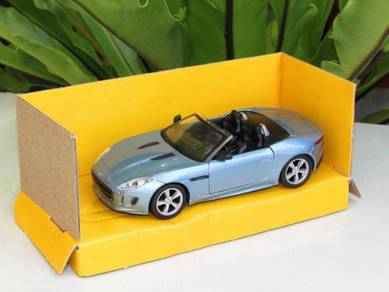 TOP(12cm) Jaguar F Type Cabrio Car Blue Diecast