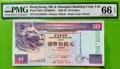 Hong Kong & Shanghai banking $50 (1995-96)PMG66