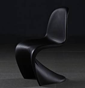 Black S Shape Chair Stool decoration Kerusi Unique