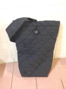 Quilted Black Fabric Bag