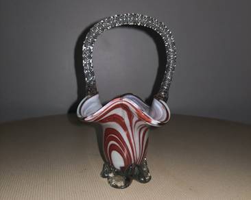 Murano glass basket