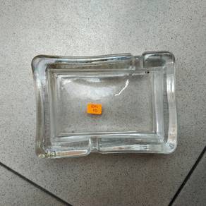 Rare Vintage Thick Glass Ashtray Bekas Rokok Lama