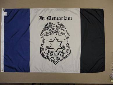 Chicago Police Department Mourning Badge Flag
