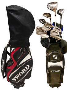 Golf Complete Set Sword Callaway Daiwa etc wth Bag