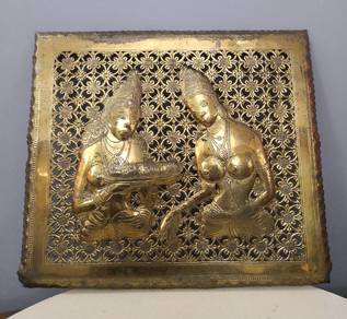 Vintage brass 3D wall decor tembaga